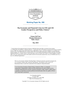 Working Paper No. 598 - Levy Economics Institute of Bard College