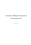 Stochastic Differential Equations with Applications