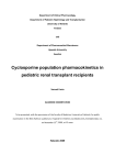 Cyclosporine population pharmacokinetics in pediatric renal