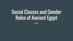 Social Classes and Gender Roles of Ancient Egypt