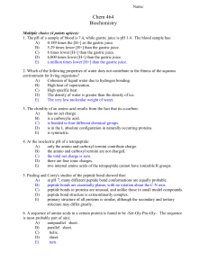 Chem 464 Biochemistry