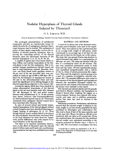 Nodular Hyperplasia of Thyroid Glands Induced