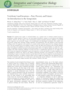 Vertebrate Land Invasions–Past, Present, and Future: An