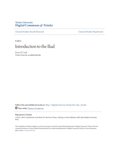 Introduction to the Iliad - Digital Commons @ Trinity