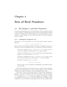 4 - Sets of Real Numbers