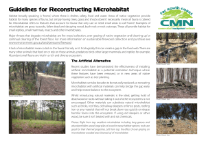 CMN Microhabitat Fact Sheet - Far South Coast Conservation
