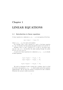 Linear Equations - Number Theory Web