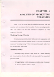 ANALYSIS OF MARKETING STRATGIES