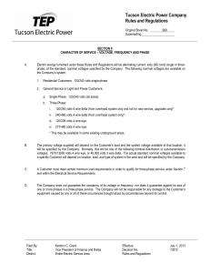 Tucson Electric Power Company Rules and Regulations