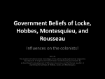 Government Beliefs of Locke, Hobbes, Montesquieu, and Rousseau