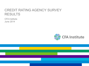 Credit Rating Agency Survey results