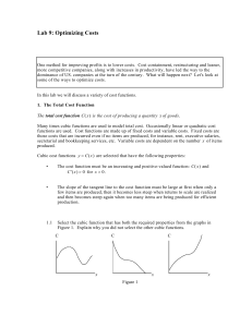 Lab 9: Optimizing Costs