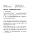 Alcohol and Other Drug Prohibition Policy