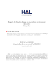 Impact of climate change on mountain environment dynamics