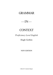 Grammar in Context Proficiency Level