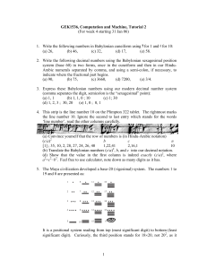 GEK1536, Computation and Machine, Tutorial 2