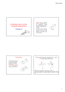 STEROIDS, BILE ACIDS, STEROID HORMONES