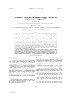 Mechanism of Interdecadal Thermohaline Circulation Variability in a