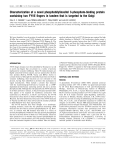 Characterization of a novel phosphatidylinositol 3