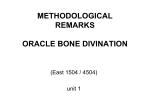 methodological remarks oracle bone divination