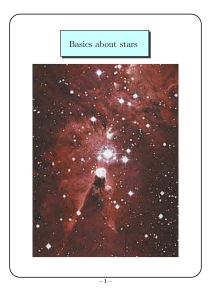 Basics about stars