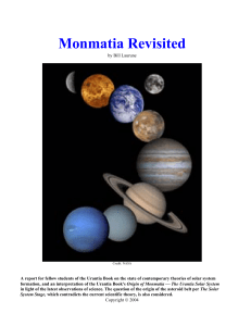 The model of the formation of solar system formation in The Urantia
