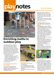 Enriching maths in outdoor play