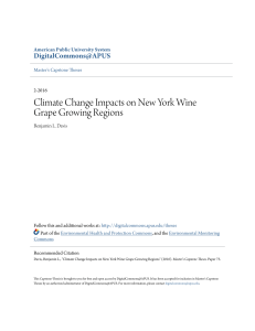 Climate Change Impacts on New York Wine Grape Growing Regions