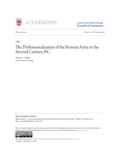 The Professionalization of the Roman Army in the Second Century BC