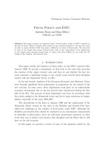 Fiscal Policy and EMU