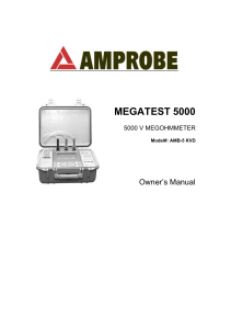 Megatest 5000 V Megohmmeter Product Manual