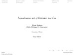 Graded tensor and q-Whittaker functions