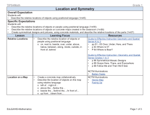 Location and Symmetry