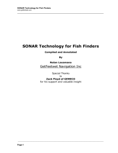 SONAR Technology for Fish Finders