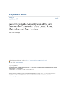Economic Liberty - Marquette Law Scholarly Commons