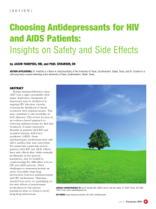 Choosing Antidepressants for HIV and AIDS Patients