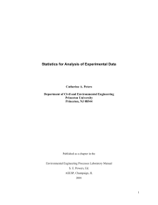 Statistics for Analysis of Experimental Data