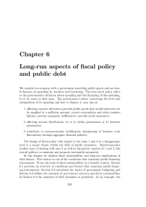 Chapter 6 Long-run aspects of fiscal policy and