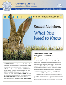 Rabbit Nutrition - ANR Catalog