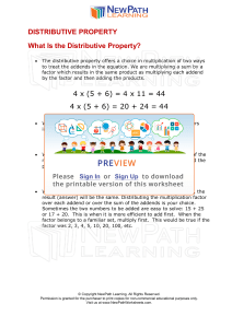 Distributive Property