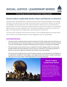 social justice leadership series - University of Illinois Springfield