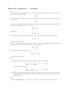 Homework Assignment 1 — Solutions
