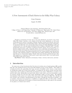 A New Assessment of Dark Matter in the Milky Way Galaxy