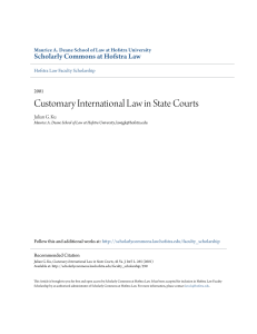 Customary International Law in State Courts