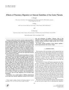 Effects of Planetary Migration on Natural Satellites of the Outer Planets