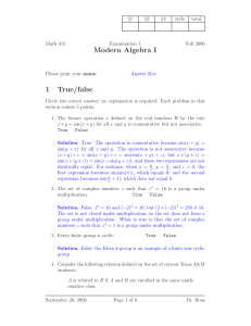 Solutions - Math TAMU