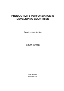 productivity performance in south africa
