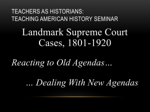 Teachers As Historians: Teaching American History Seminar