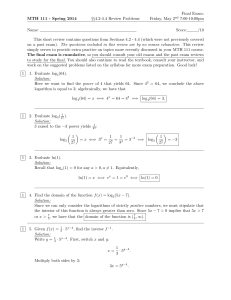 Solution for review for Sections 4.2,4.3,4.4