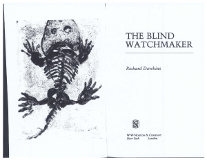 the blind watchmaker - Center for Biology and Society
